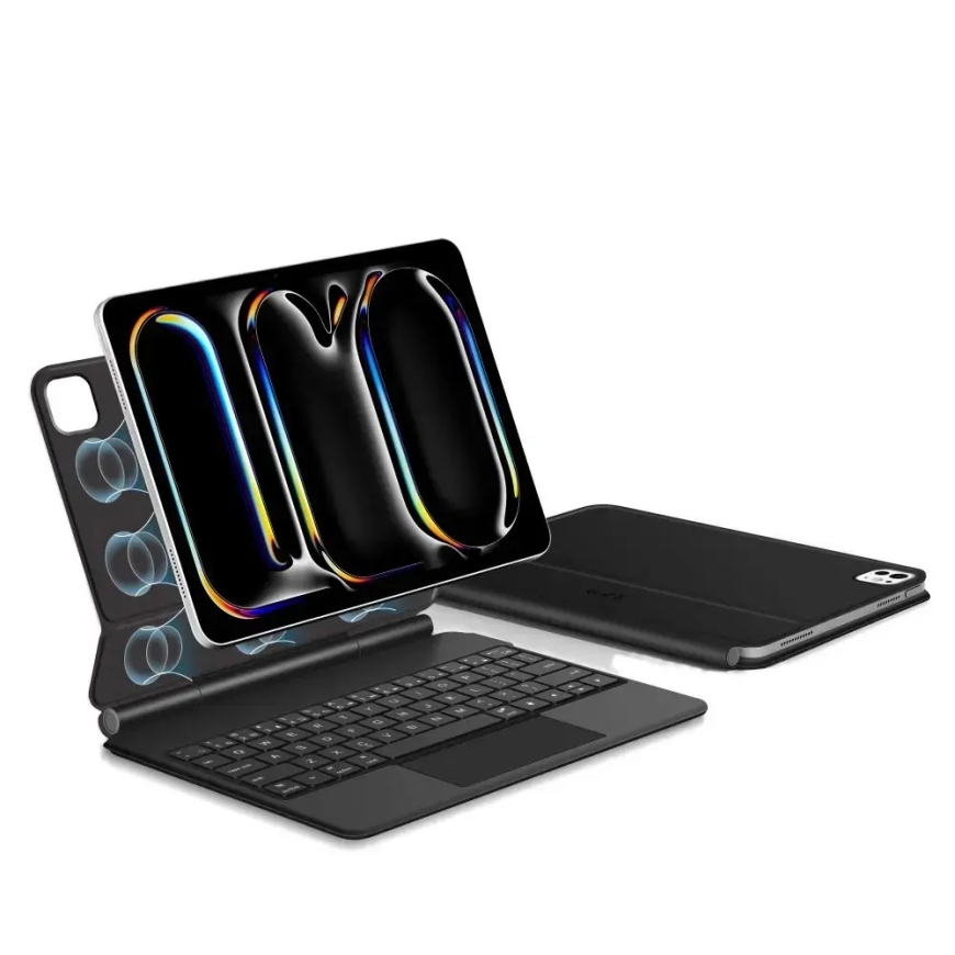 Tech-Protect SmartCase Magnetic grāmatveida maciņš ar klaviatūru un MagSafe atbalstu planšetdatoram iPad Pro 13" M4 (2024) | iPa – 5