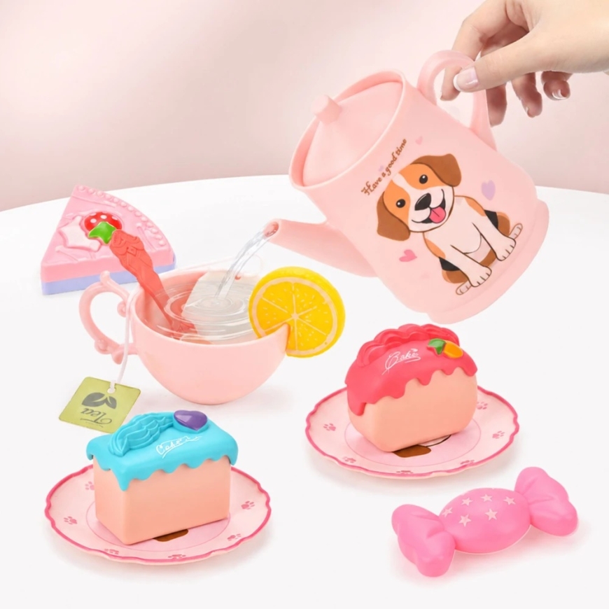 WOOPIE Vaaleanpunainen Puppy Tee-setti 40 kpl. – 4