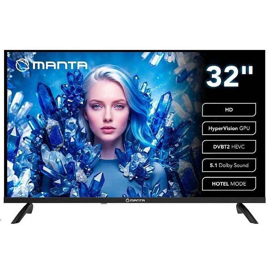 HD LED television with DVB-T2 receiver Manta MATV002LHN32, 32 inches