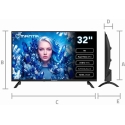 HD LED television with DVB-T2 receiver Manta MATV002LHN32, 32 inches