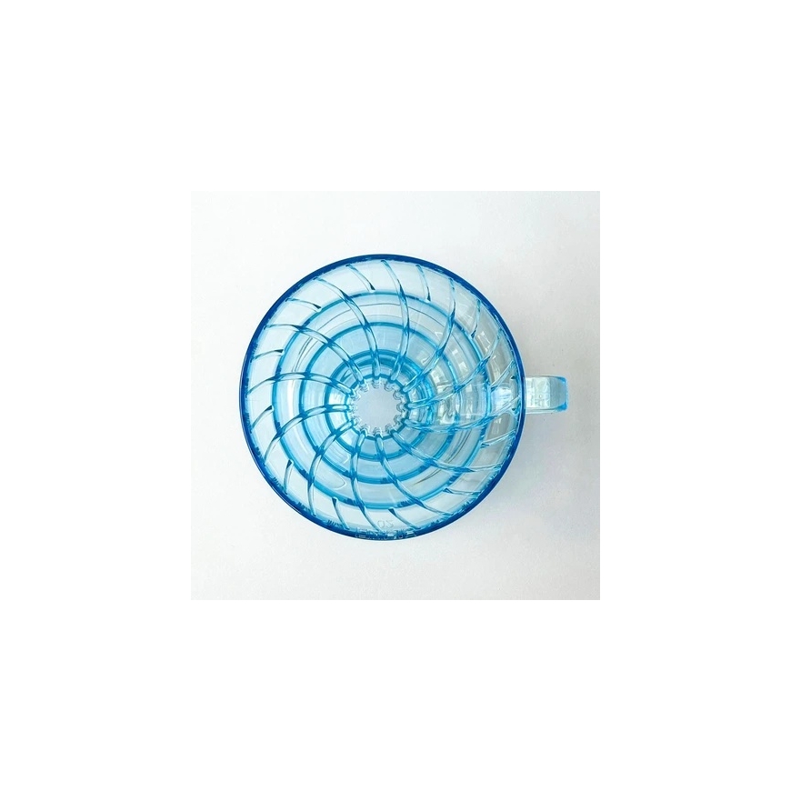 Hario - Plastic Drip V60-02 Project Waterfall Transparent Blue