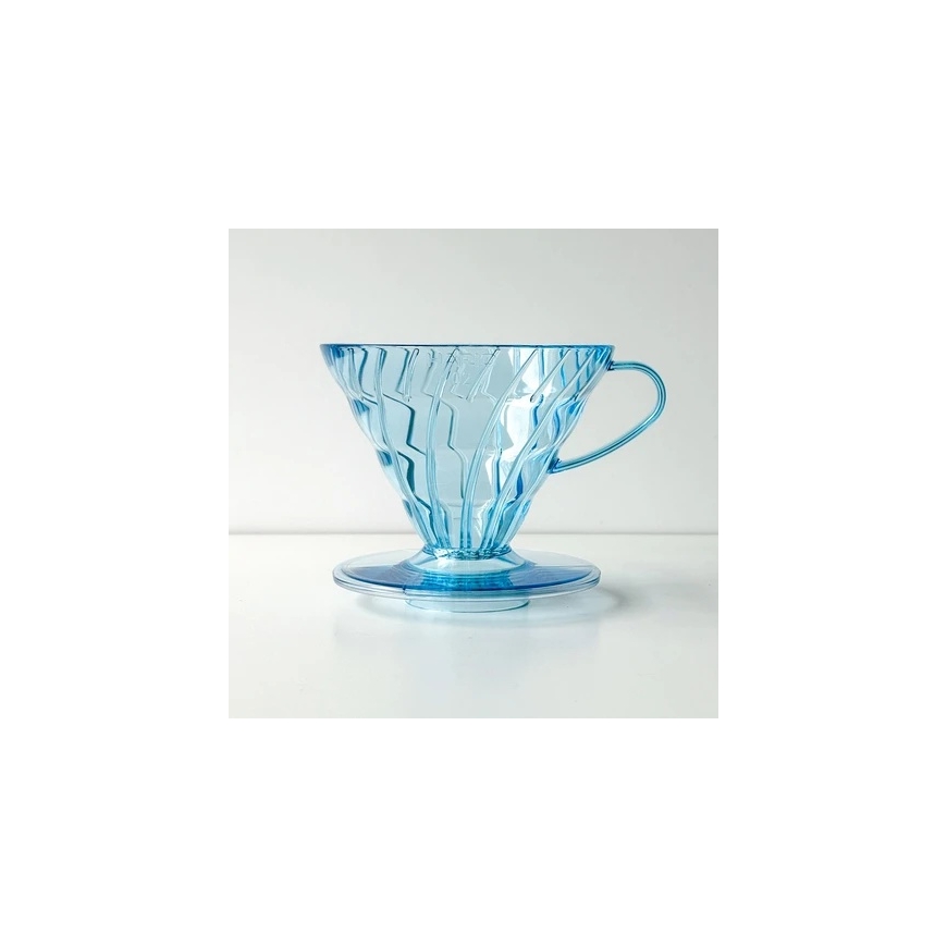 Hario - Plastic Drip V60-02 Project Waterfall Transparent Mėlyna – 3