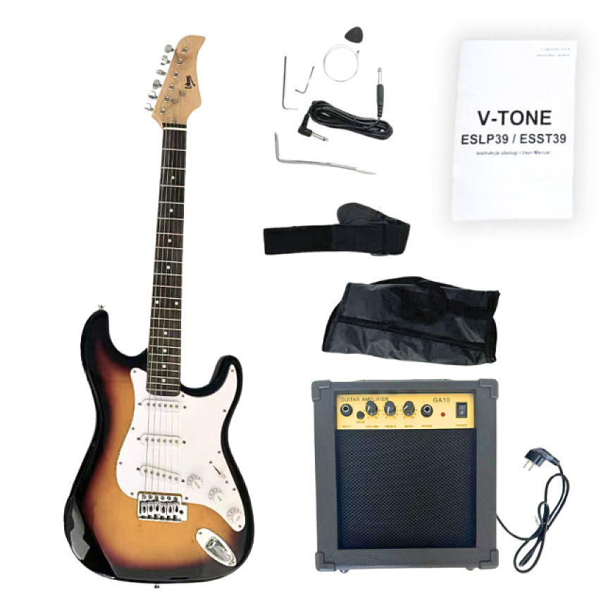 V-TONE ESST39 SB электрогитара 4/4 стратокастер – 2