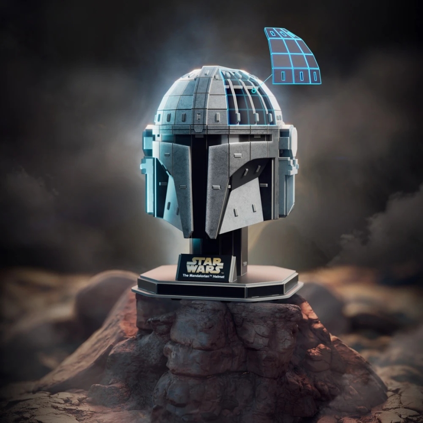 4D Puzzle "Star Wars Mandalorian" 3D Helmet Model for Assembly – 3
