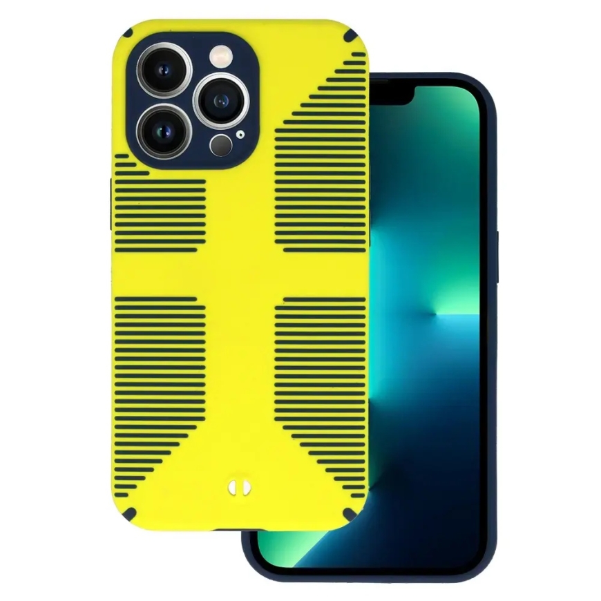 TEL PROTECT Grip puhelinsuojus iPhone 13 Pro:lle, keltainen
