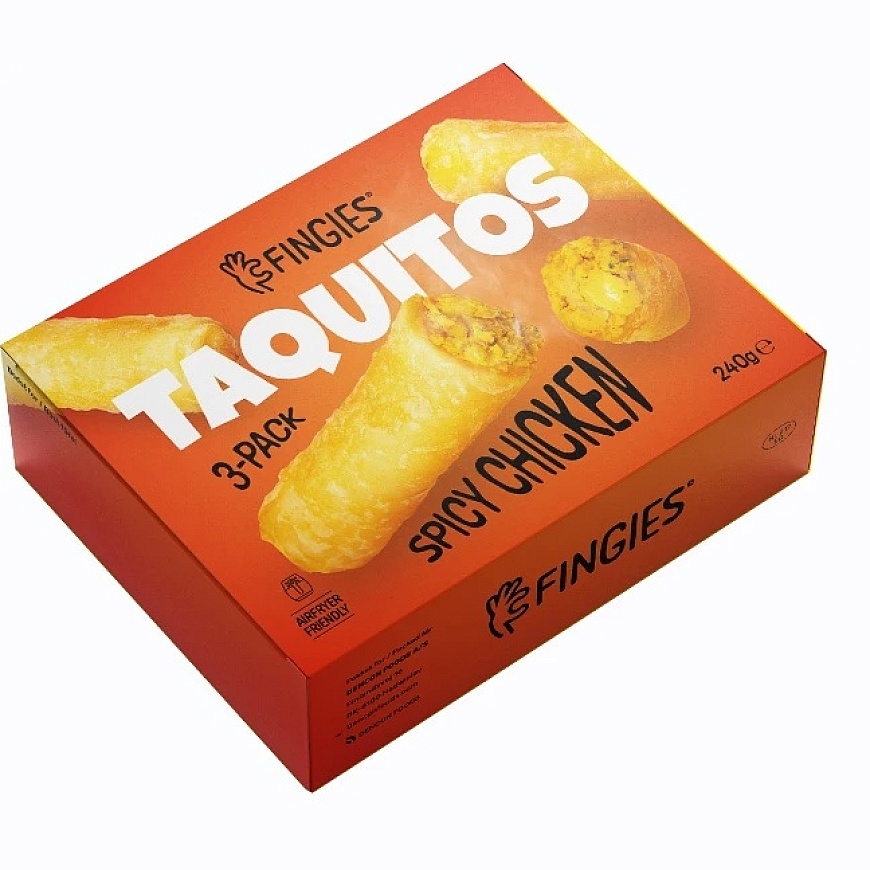 Fingies Замороженные тортилья рулетики TAQUITOS с острой курицей, 3x80г