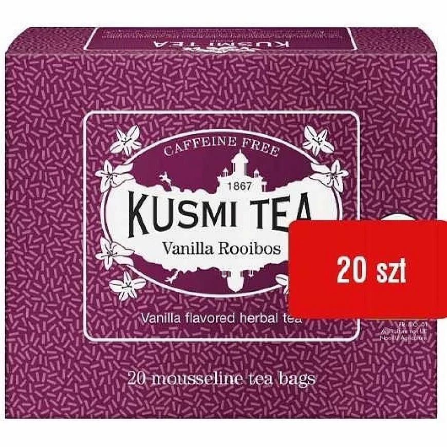 Kusmi Tea English Tea Shop Kusmi tēja – rooibos ar vaniļu, bioloģiska – 20 tējas paciņas – 3