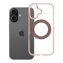 Чехол для iPhone 17 с подставкой в форме круга, совместимый с MagSafe, золотой