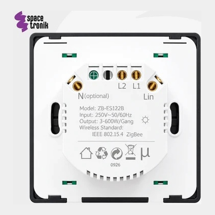 Spacetronik Double Light Switch Zigbee ZB-ES122B – 3