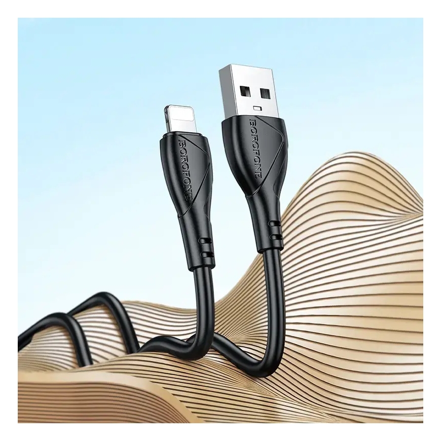 Borofone BX121 Energy tiedonsiirto- ja latauskaapeli | USB-A to Lightning | PD | 27W | 1m | musta – 4