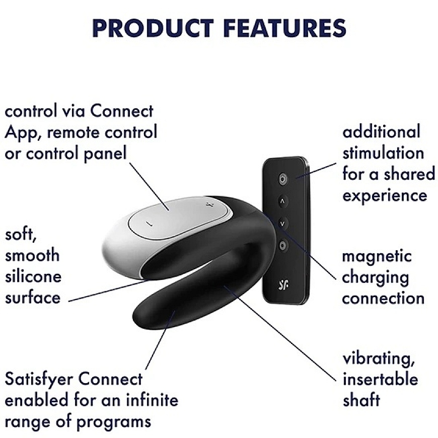 SATISFYER DOUBLE FUN CONNECT APP Черный – 3