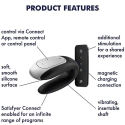 SATISFYER DOUBLE FUN CONNECT APP Musta SATISFYER DOUBLE FUN CONNECT APP Musta