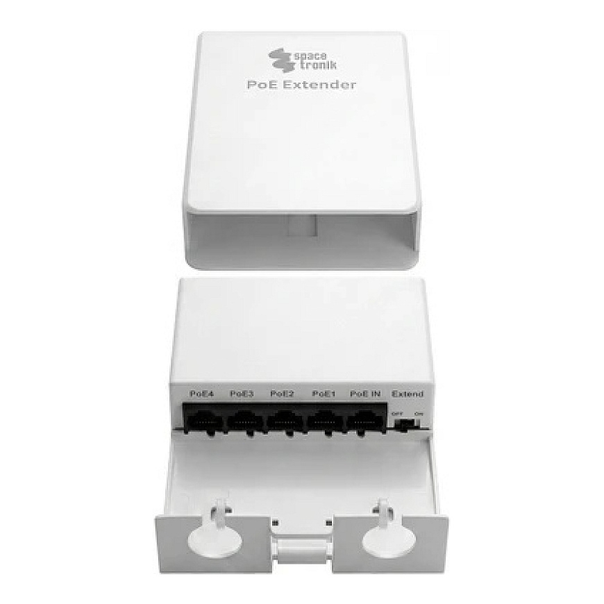 Spacetronik Ethernet PoE pagarinātājs ūdensizturīgs 4x SP-EPOEFW42 – 2