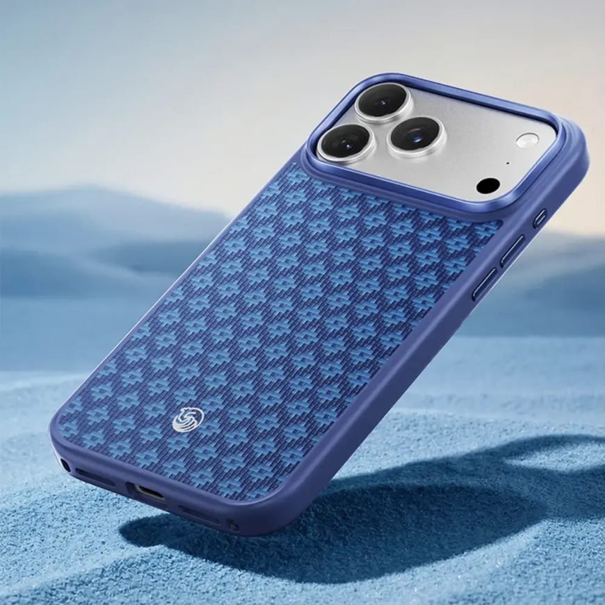 Чехол Benks Magnetic Armor Pro Armor Grid из кевлара с металлической рамкой 600D (C.K.FL.AP.BE.B072) для Iphone 18 Pro/17 Pro си – 4