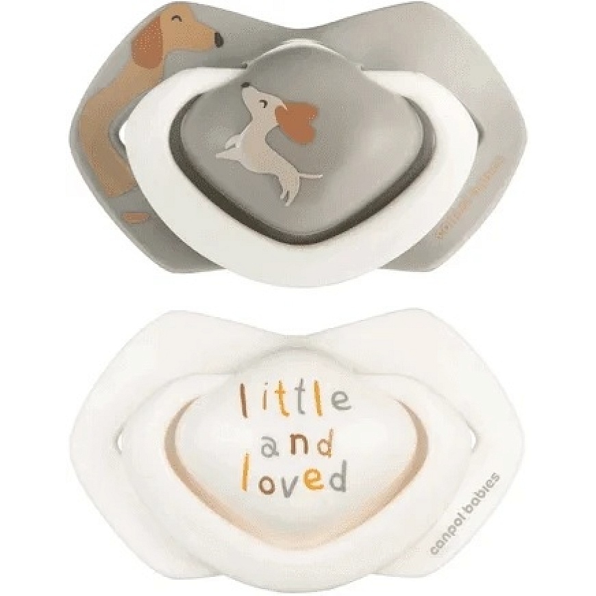 CANPOL BABIES silikoniset symmetriset tutit Light touch DOGS, 6-18kk, 2 kpl., 22/671 – 3