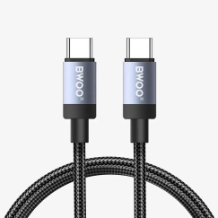 BWOO BO-X401CC провод для передачи данных и зарядки | USB-C на USB-C | PD | 65W | 1m | чёрный