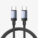 BWOO BO-X401CC duomenų perdavimo ir įkrovimo laidas | USB-C į USB-C | PD | 65W | 1m | juodas