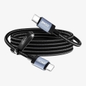 BWOO BO-X401CC andmeedastus- ja laadimiskaabel | USB-C kuni USB-C | PD | 65W | 1m | must