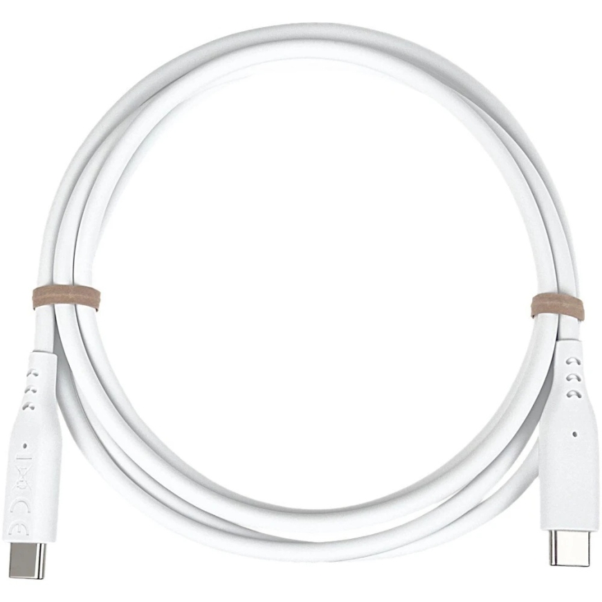 PREMIUMCORD USB-C–USB-C laidas, 60 W, 480 Mbps, silikoninis, baltas, 1,5 m