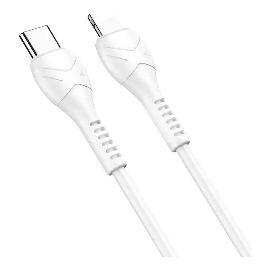 Hoco X37 andmeedastus- ja laadimiskaabel | USB-C kuni Lightning | PD | 27W | 1m | valge – 2