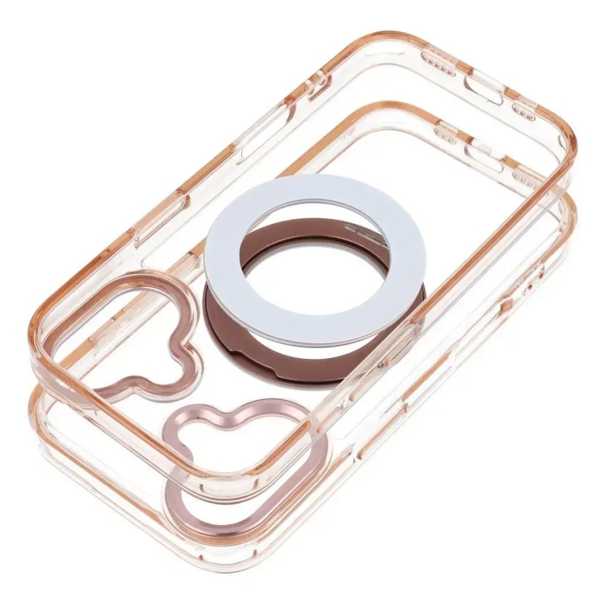 Dangtelis iPhone 13 su rėmo apskritimo stovu, suderinamas su MagSafe, auksinis – 2