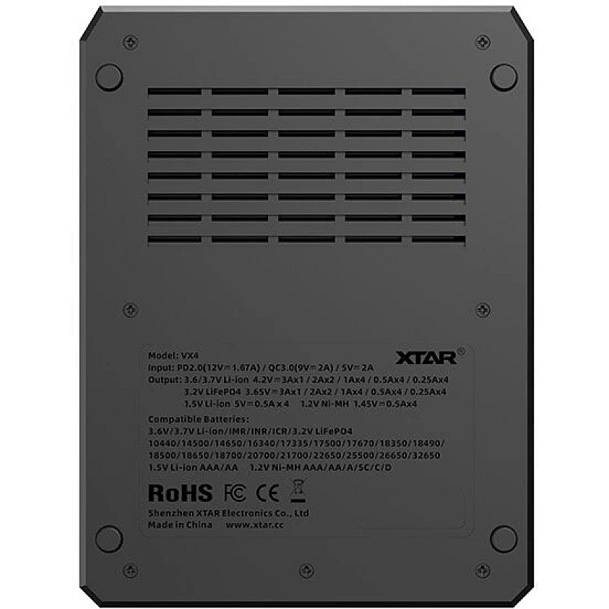 Akku Laturi - XTAR VX4 V2 Lataussarja 3,7 V/1,5 V/1,2 V Latautuvat Paristoa Virtalähteellä – 4