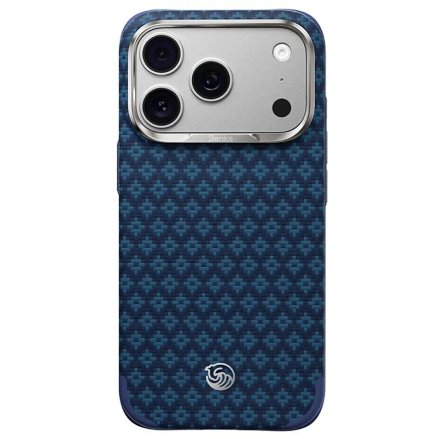 Benks Armor Grid Edge X9 Kevlar Metal Frame telefoni ümbris iPhone 18 Pro Max | iPhone 17 Pro Max sinine