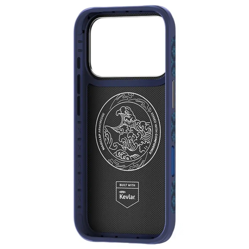 Benks Armor Grid Edge X9 Kevlar Metalli Runkopuhelimen suojakuori iPhone 18 Pro Max | iPhone 17 Pro Max sininen – 2