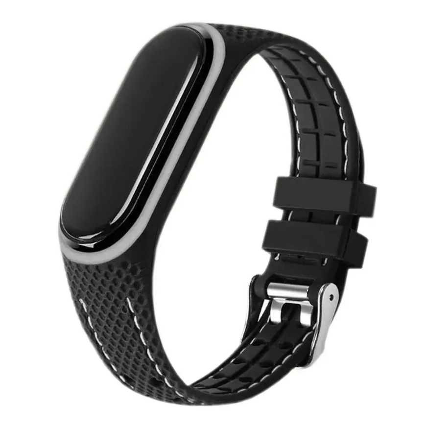 LIFESTYLE išmaniojo laikrodžio dirželis Xiaomi Mi Band 7 | silikoninis | juodas