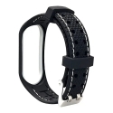 LIFESTYLE älykellon hihna Xiaomi Mi Band 7:lle | Silikoni | musta