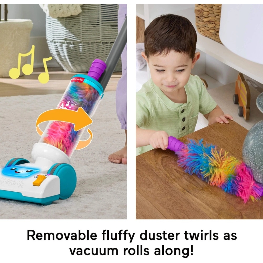 Mattel FISHER-PRICE LAUGH AND LEARN 2 in 1 mängu tolmuimeja (EN, FR, DE, IT, NL) (JMM33) – 4