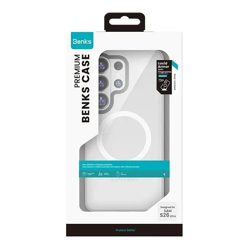 Benks Magnetic Lucid Armor maciņš telefonam Samsung Galaxy S26 (S942) balts – 5