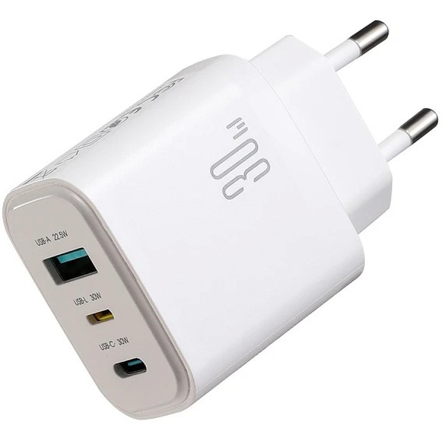 Įkroviklis Joyroom JR-TG6 30W 2xUSB-C/USB-A UK baltas
