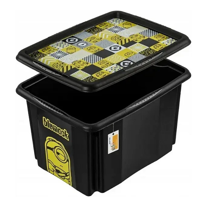 Kast kaanega 30L Karolina “Minions Mosaic” 45x35x27cm must
