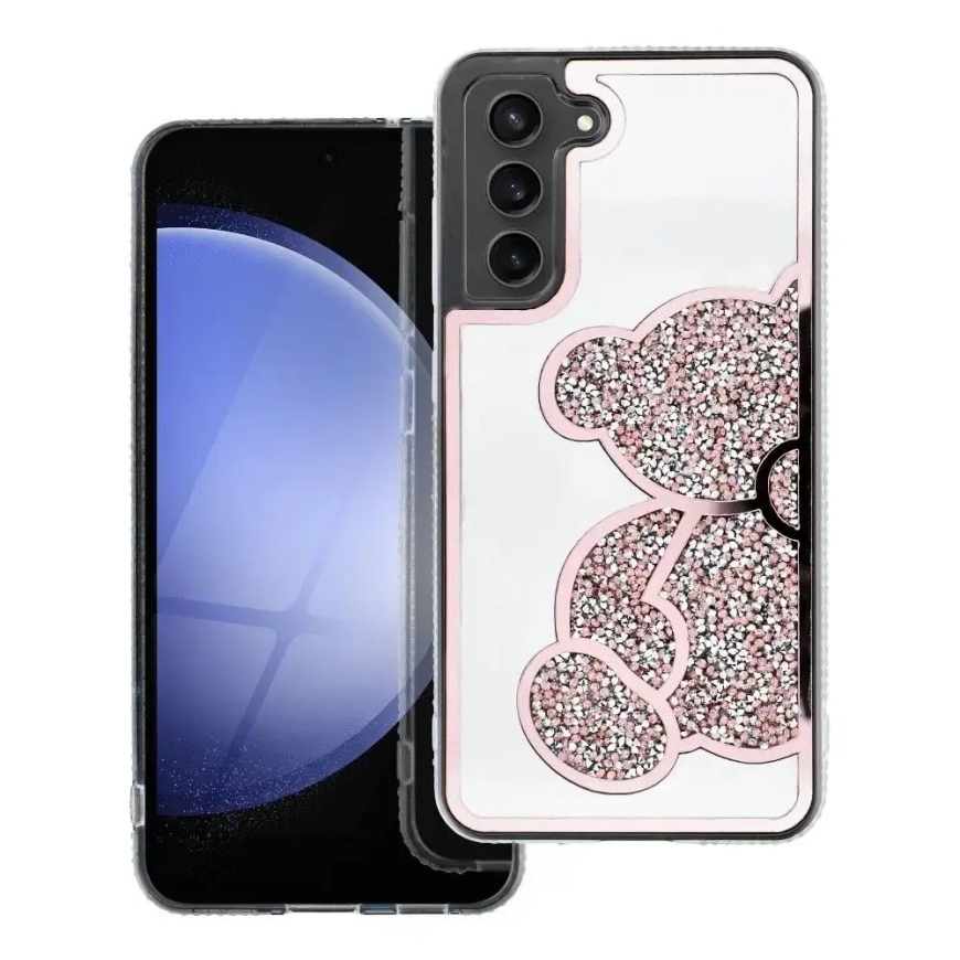 Teddy Bear telefono dėklas Samsung Galaxy A27 5G (A276) rožinis (pliušinis meškiukas)