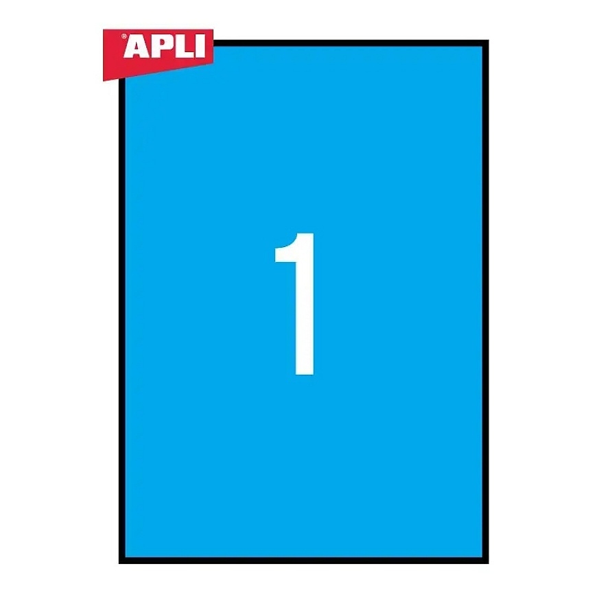 Etiketės APLI ILC, dydis 210x297mm, 20 lapų/20 etikečių, mėlynos – 2