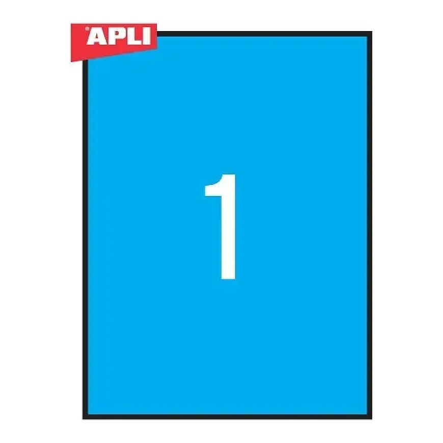 Labels APLI ILC, size 210x297mm, 20 sheets/20 labels, blue – 3