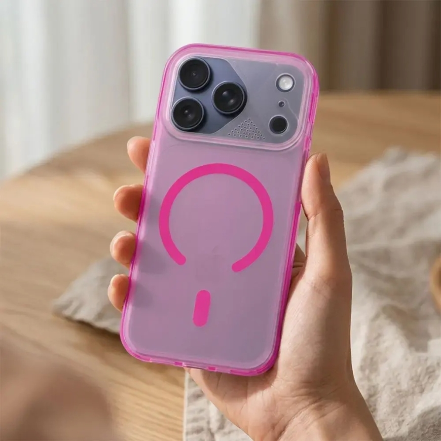 Aurora чехол с поддержкой MagSafe для телефона iPhone 16 Pro розовый – 3