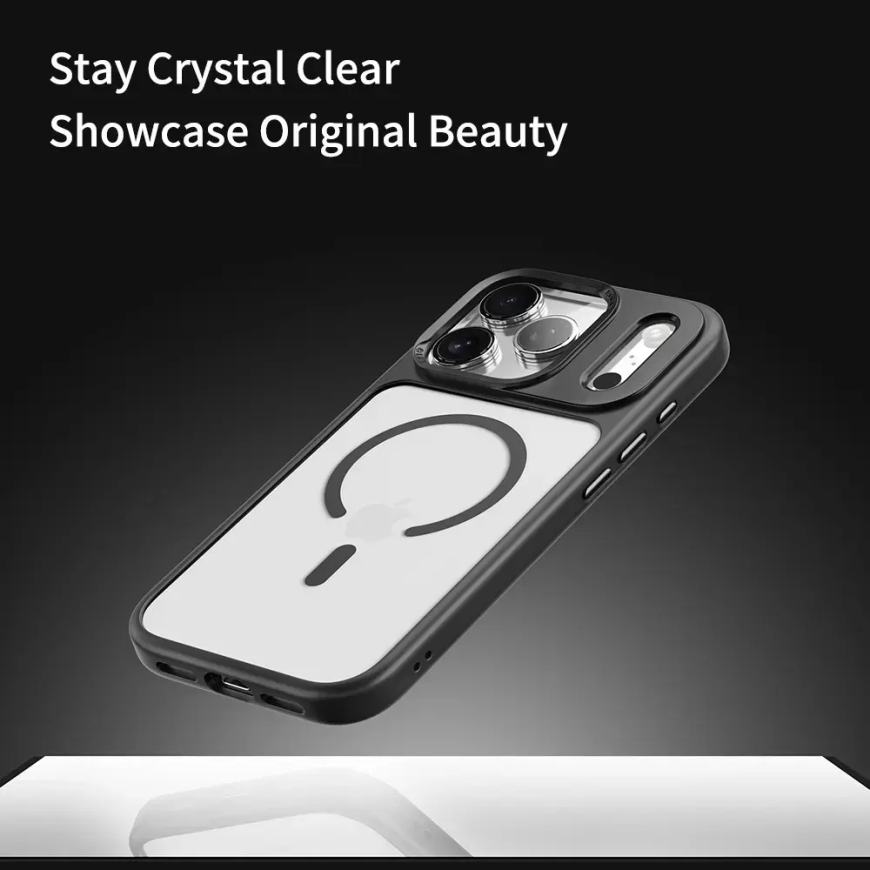 Rock Guard Lens Protection Series phone case for iPhone 17 Pro transparent black – 5