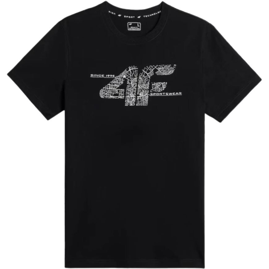 Мужская футболка 4F M3573 темночерная 4FWAW26TTSHM3573 20S (2XL) – 2