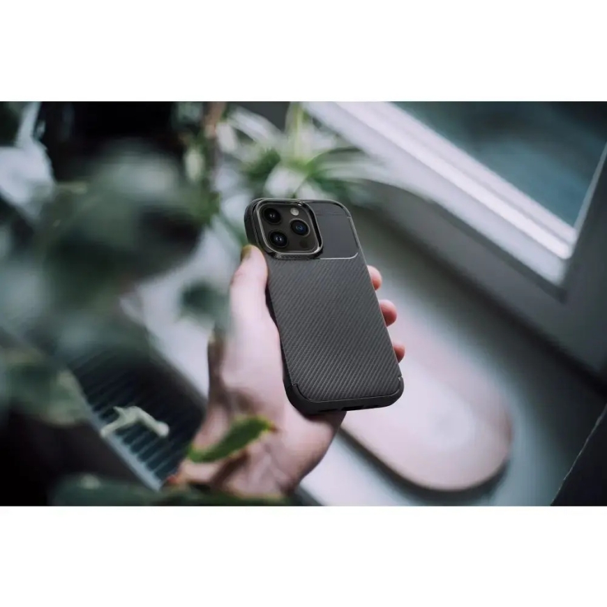 Carbon Premium telefono dėklas iPhone 16 juodas – 5