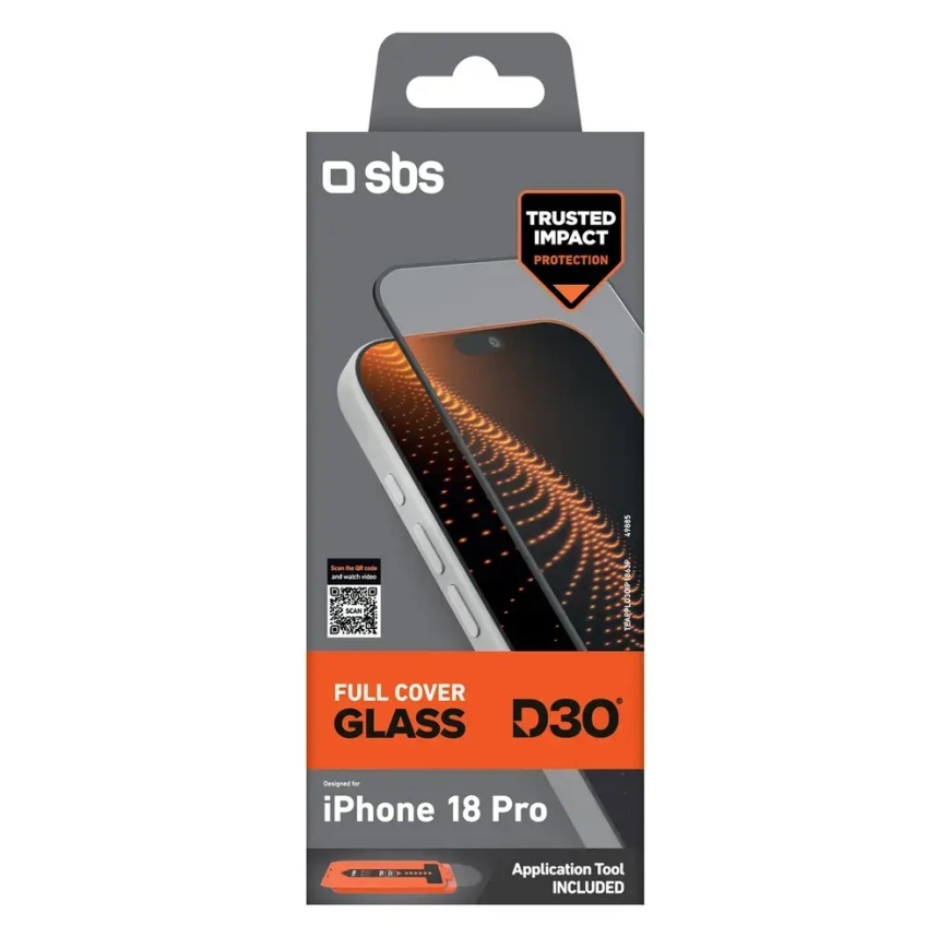 Защитное стекло SBS D3O Full Cover для iPhone 18 Pro с аппликатором – 2