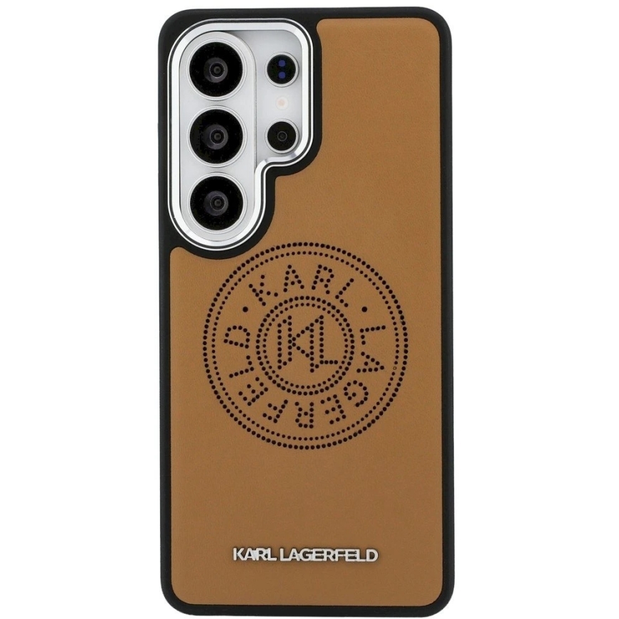Karl Lagerfeld Perforated KL MagSafe -kuori Samsung Galaxy S26 Ultra ruskeana – 4