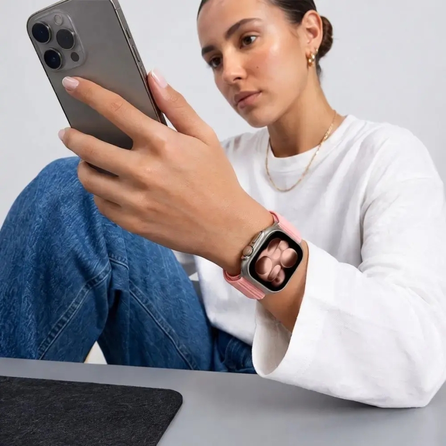 TECH-PROTECT NYLONLOOP APPLE WATCH 8 / 9 / 10 / 11 / 12 / SE (40 / 41 / 42 MM) BLUSH PINK – 4