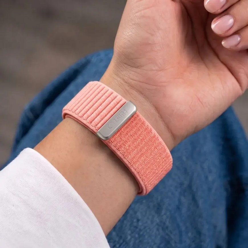 TECH-PROTECT NYLONLOOP APPLE WATCH 8 / 9 / 10 / 11 / 12 / SE (40 / 41 / 42 MM) ROŽINĖ – 5