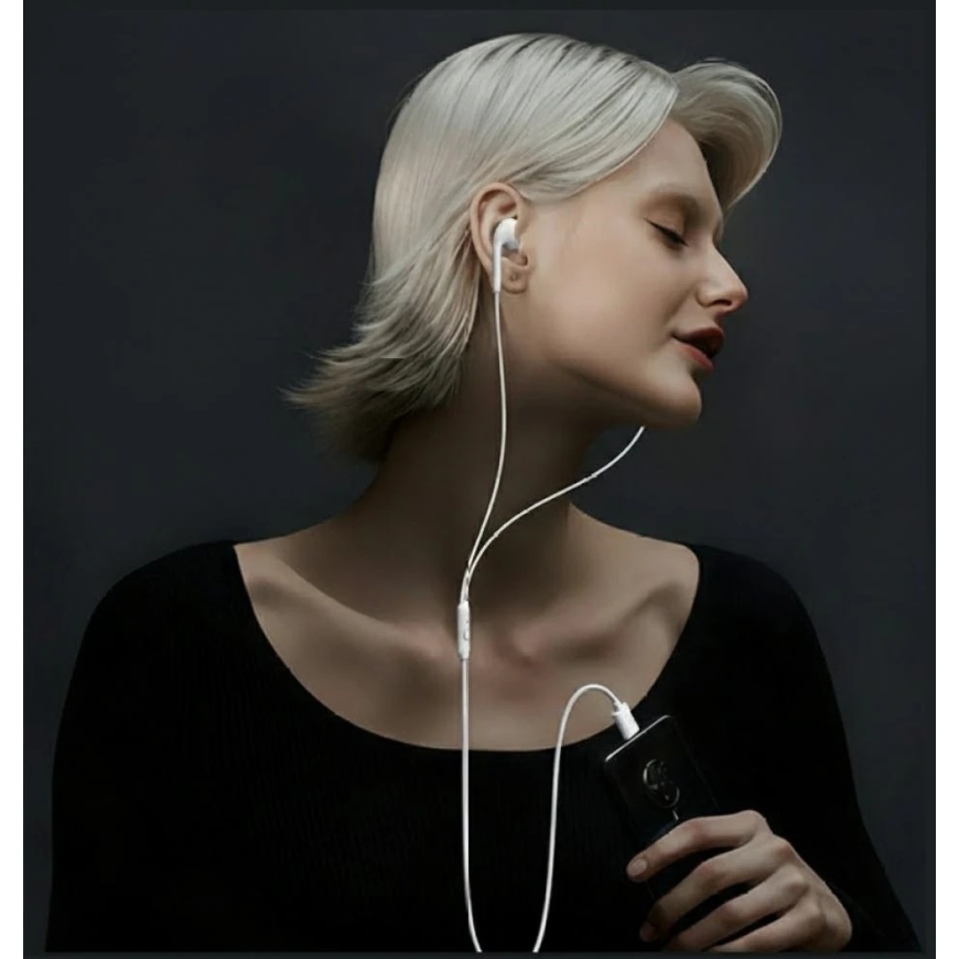 USAMS EP-50 USB-C stereo austiņas 1.2m baltas – 2