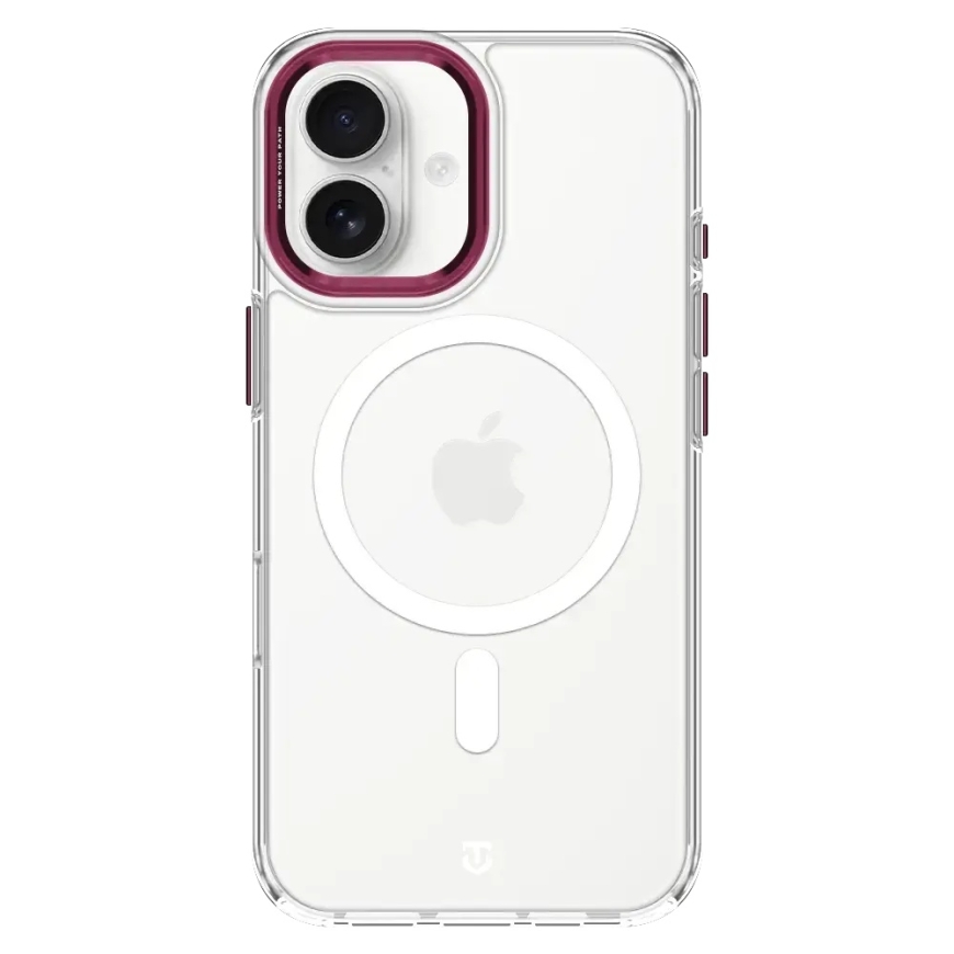 Tactical MagForce 2.0 -puhelinsuoja MagSafe-tuella iPhone 17:lle, punainen – 2
