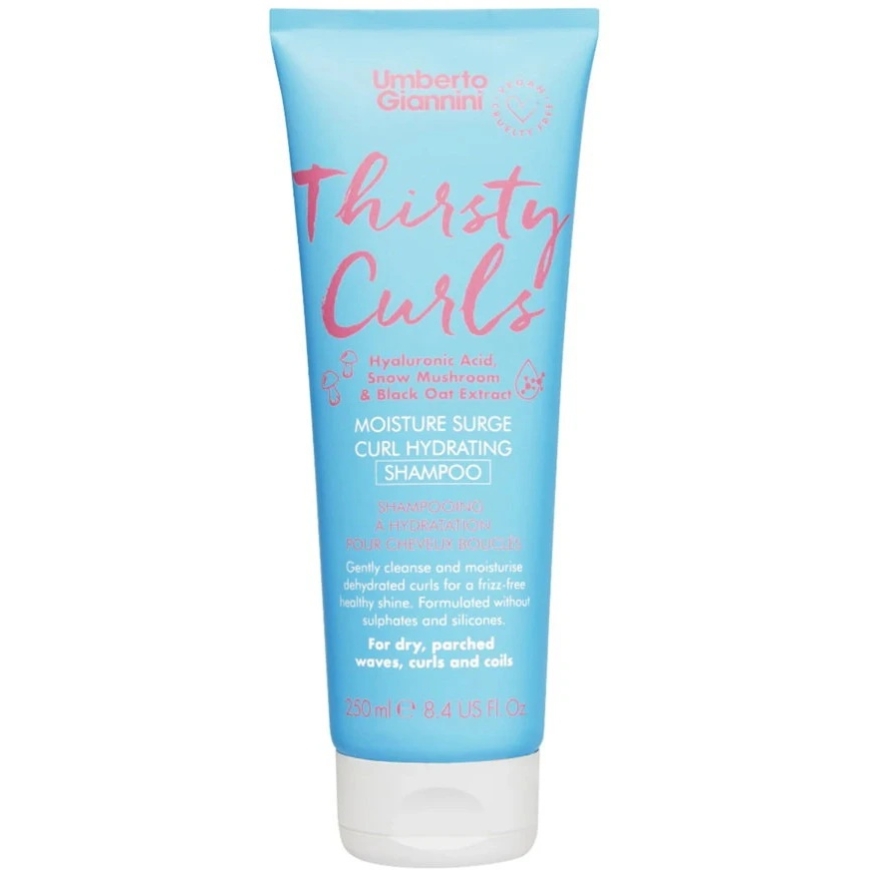 Umberto Giannini Thirsty Curls juukse šampoon, niisutav ja toitev, 250 ml