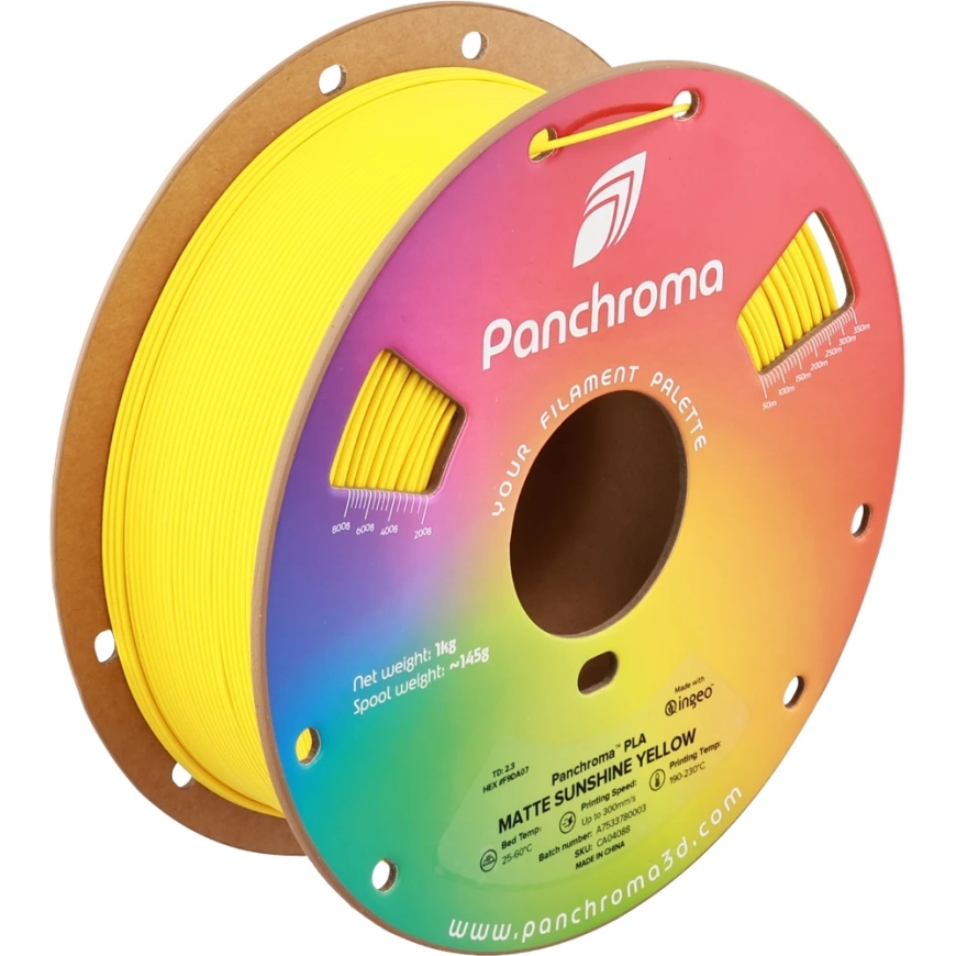 Polymaker Panchroma PLA Matte Plastic 1kg 1.75mm - Sunshine Yellow – 2