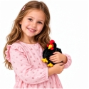Lean Toys Plush Chicken, Black, 20 × 13 × 8 cm Lean Toys Plush Chicken, Black, 20 × 13 × 8 cm